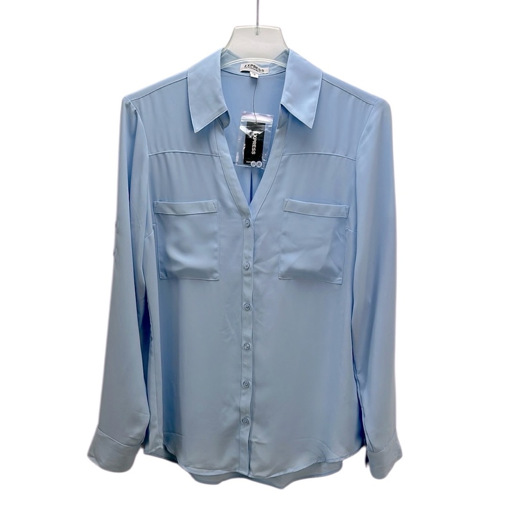 Express Light Blue Button Down Shirt
